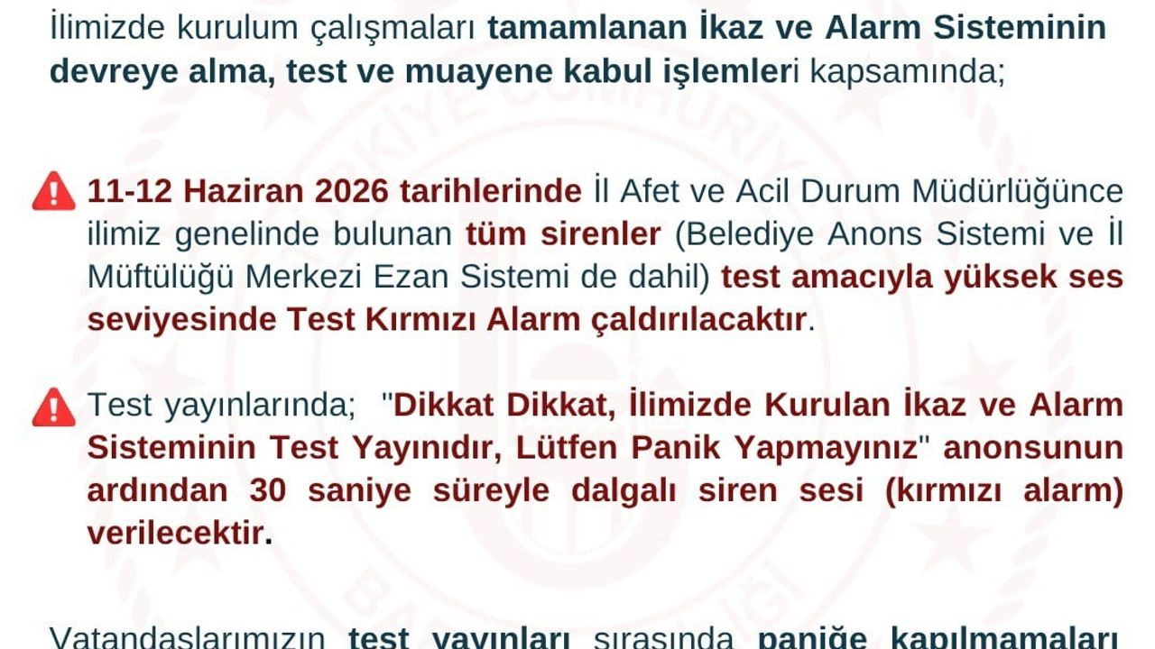Bartın'da Yeni İkaz ve Alarm Sistemi Kuruldu