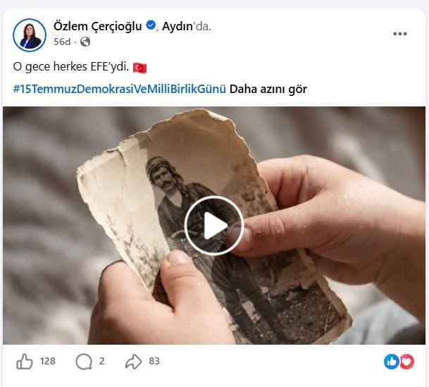 BAŞKAN ÇERÇİOĞLU'NDAN 15 TEMMUZ PAYLAŞIMI: "O GECE HERKES EFE'YDİ"