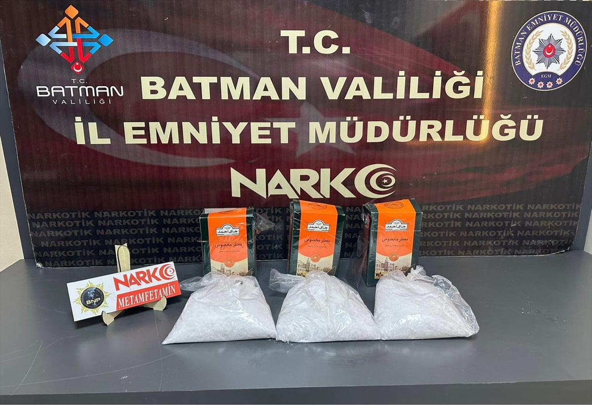 Batman'da düzenlenen uyuşturucu operasyonunda 3 kilo 50 gram sentetik uyuşturucu ele geçirildi...
