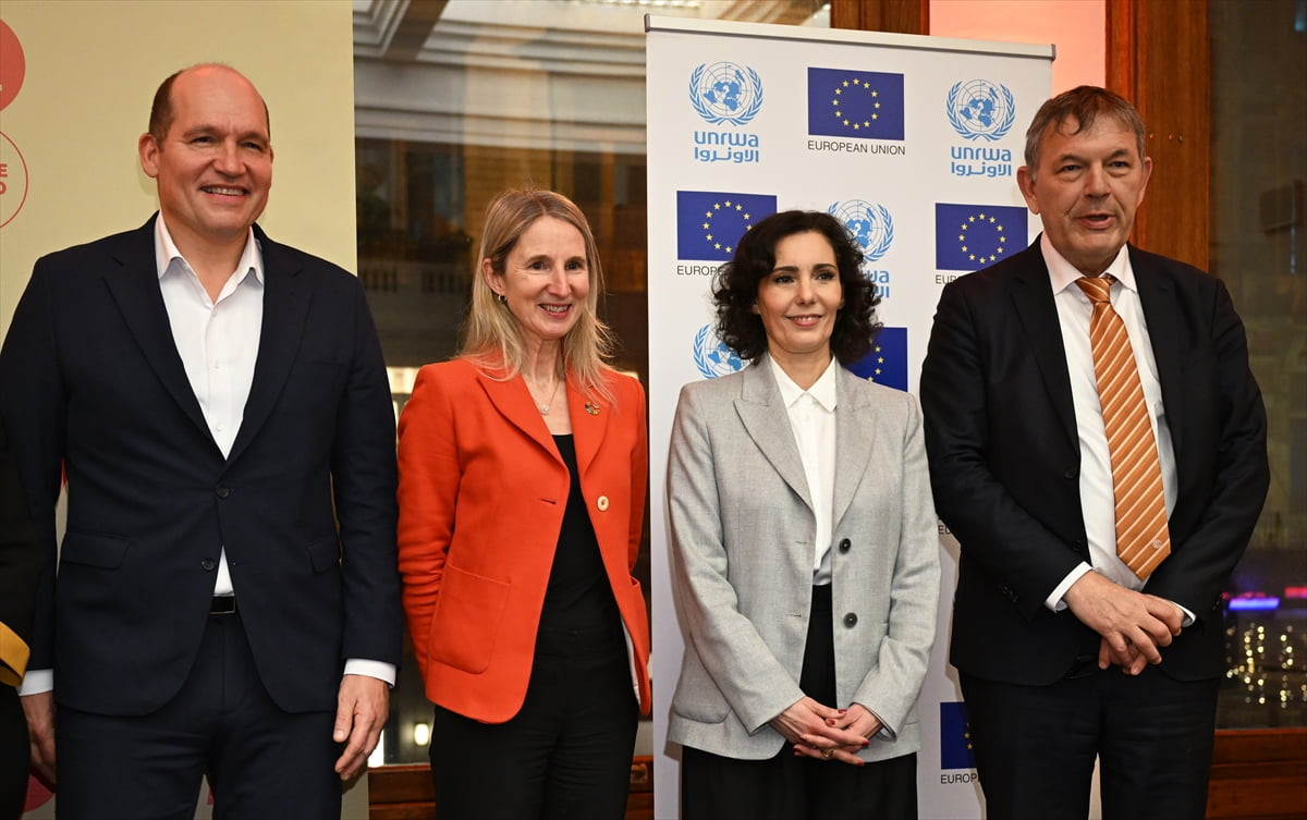 Belçika’nın başkenti Brüksel’de Birleşmiş Milletler Yakın Doğu'daki Filistinli Mültecilere Yardım...