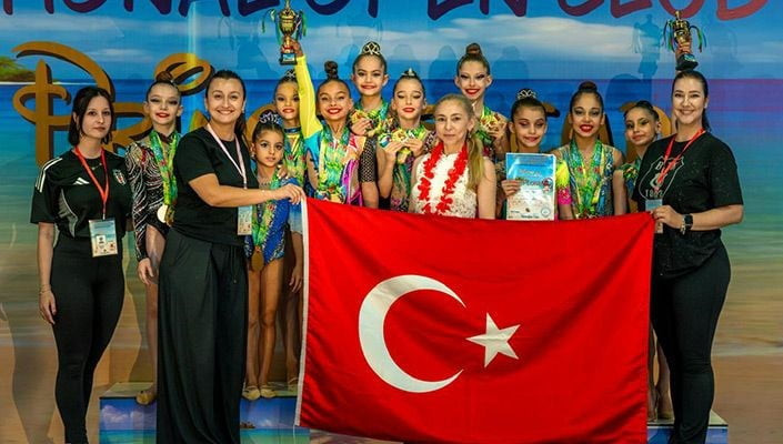 BEŞİKTAŞ JİMNASTİK TAKIMI'NIN SPORCULARI, AZERBAYCAN’IN BAŞKENTİ BAKÜ’DE DÜZENLENEN 23. RHYTHMİC...