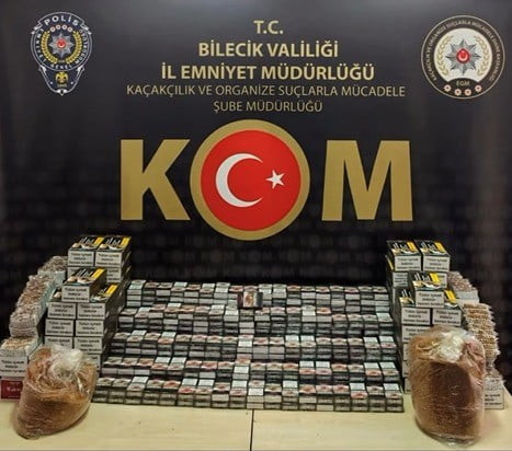 BİLECİK'TE KAÇAK TÜTÜN OPERASYONU: 22 BİN 400 MAKARON ELE GEÇİRİLDİ