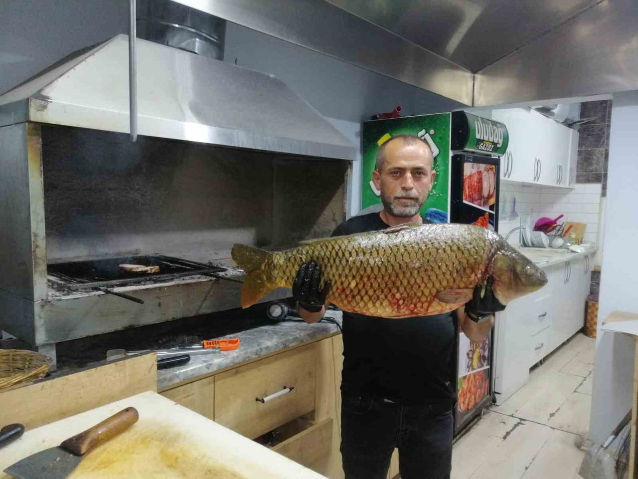 BİLECİK’TE DEV SAZAN BALIĞI YAKALANDI