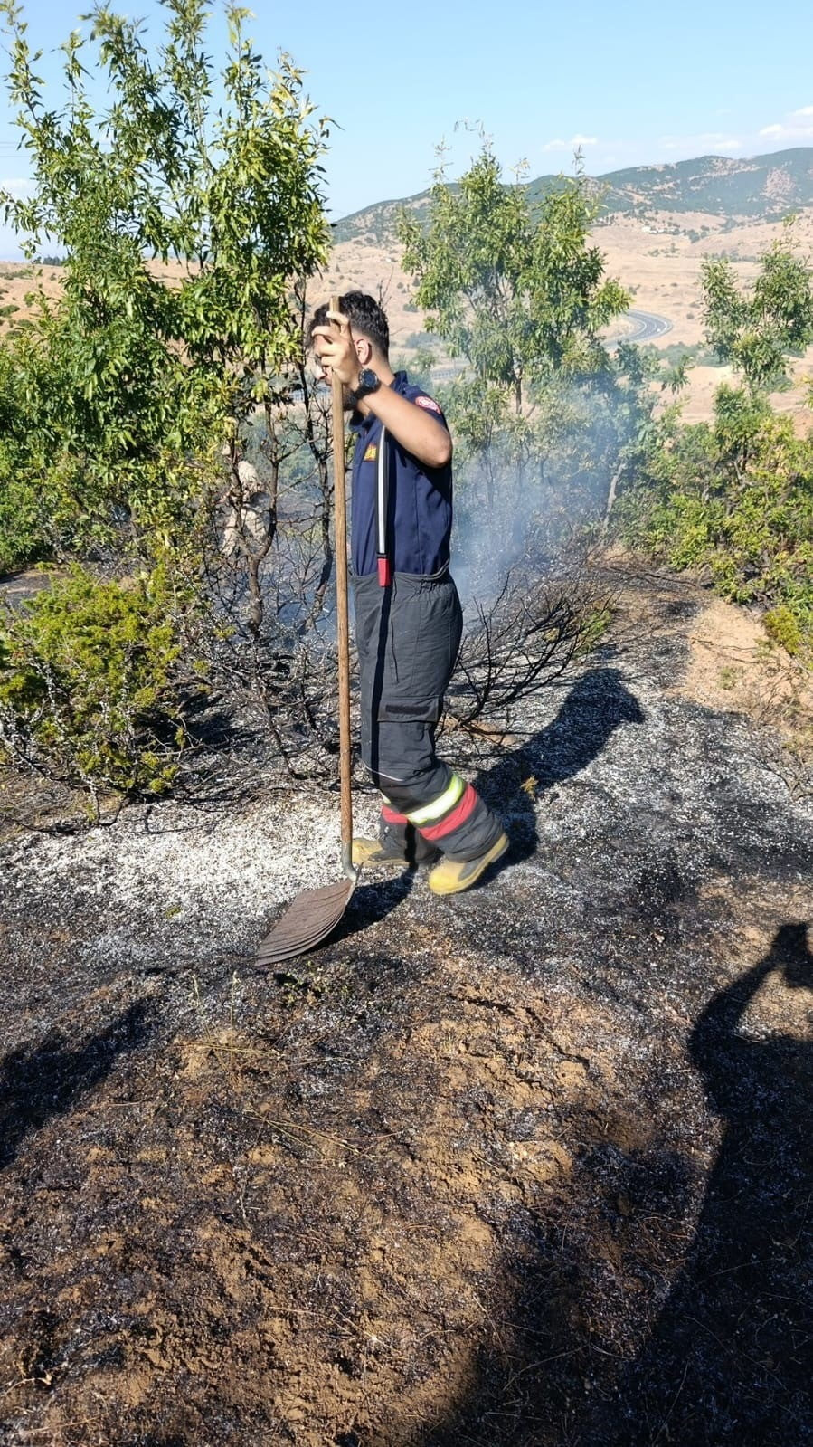 BİNGÖL’DE YOL KENARINDA ÇIKAN YANGIN SÖNDÜRÜLDÜ