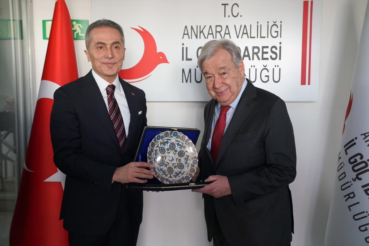Birleşmiş Milletler (BM) Genel Sekreteri Antonio Guterres, Ankara İl Göç İdaresi Müdürlüğünü...