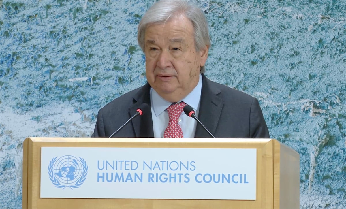 Birleşmiş Milletler (BM) Genel Sekreteri Antonio Guterres (fotoğrafta), İsviçre'nin Cenevre...