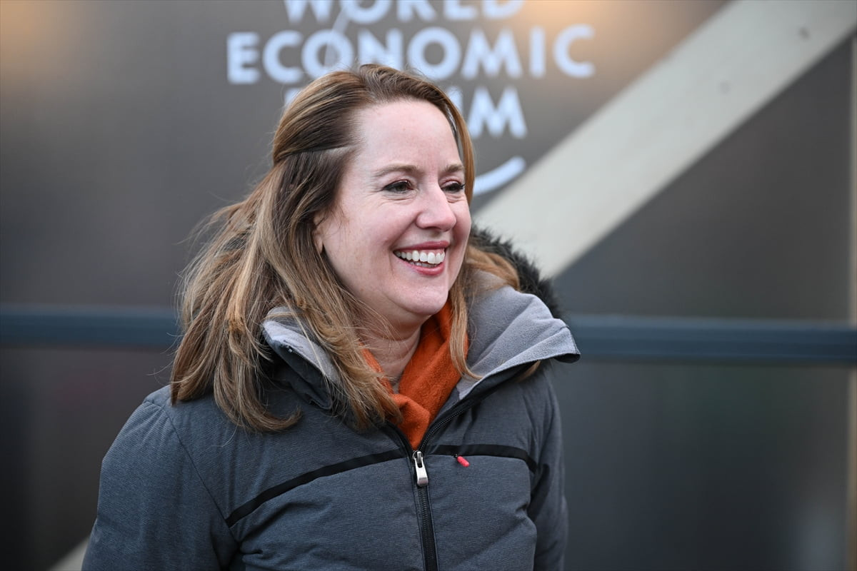 Birleşmiş Milletler (BM) Uluslararası Göç Örgütü (IOM) Genel Direktörü Amy Pope, İsviçre'nin Davos...