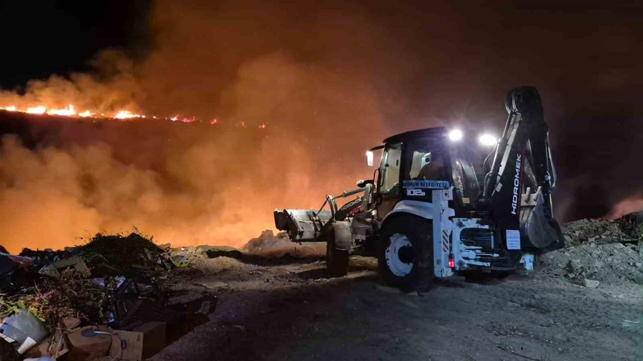 Bodrum’da makilik alanda yangın