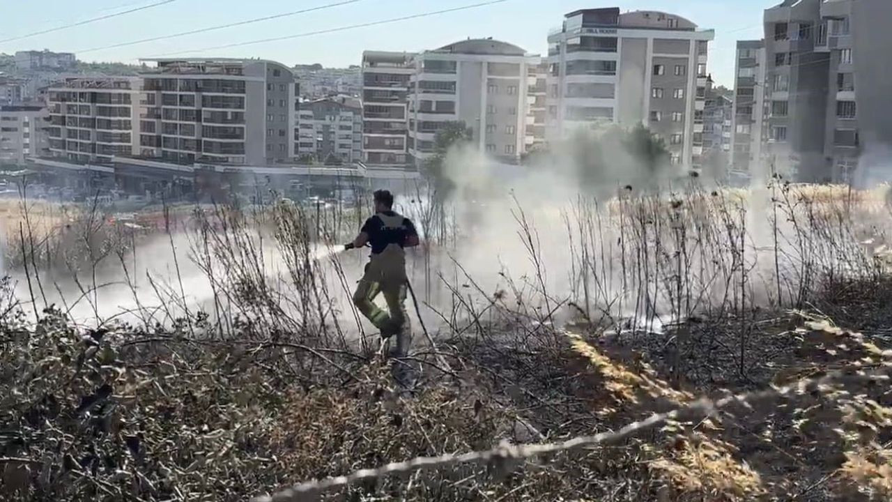Bursa'da otluk alanda çıkan yangın itfaiye tarafından kontrol altına alındı