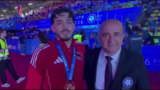 Büyükler Avrupa Karate Şampiyonası'nda Avrupa şampiyonu olan Ömer Faruk Yürür, "Bu madalya hem...