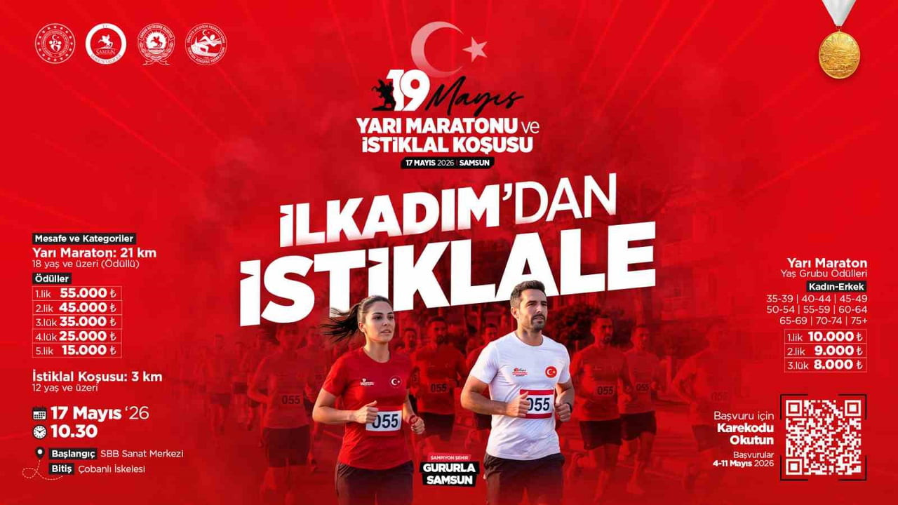 BÜYÜKŞEHİR BELEDİYESİ TARAFINDAN 19 MAYIS YARI MARATONU VE İSTİKLAL KOŞUSU DÜZENLENECEK. 17 MAYIS...