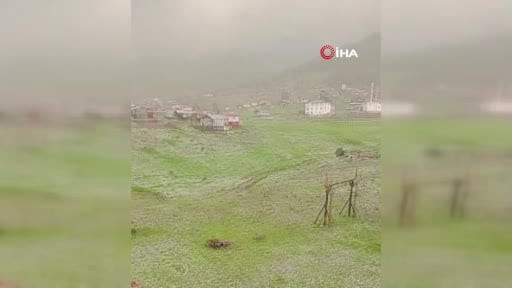 Çamlıdere yaylalarında dolu yağışı
