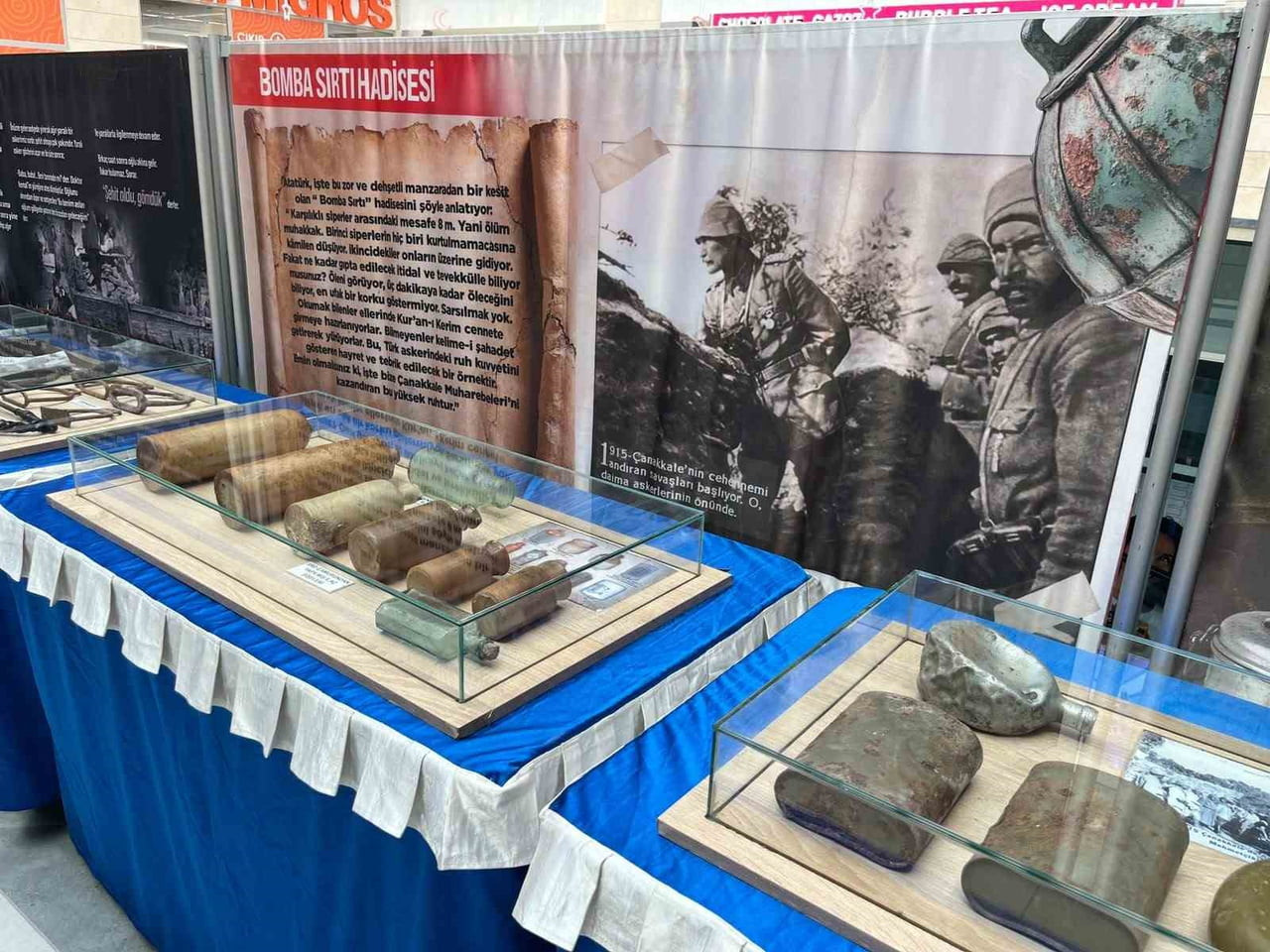ÇANAKKALE SAVAŞ MALZEMELERİ SERGİSİ, ZİYARETÇİLERİNE ÇANAKKALE CEPHESİNİN ATMOSFERİNİ...