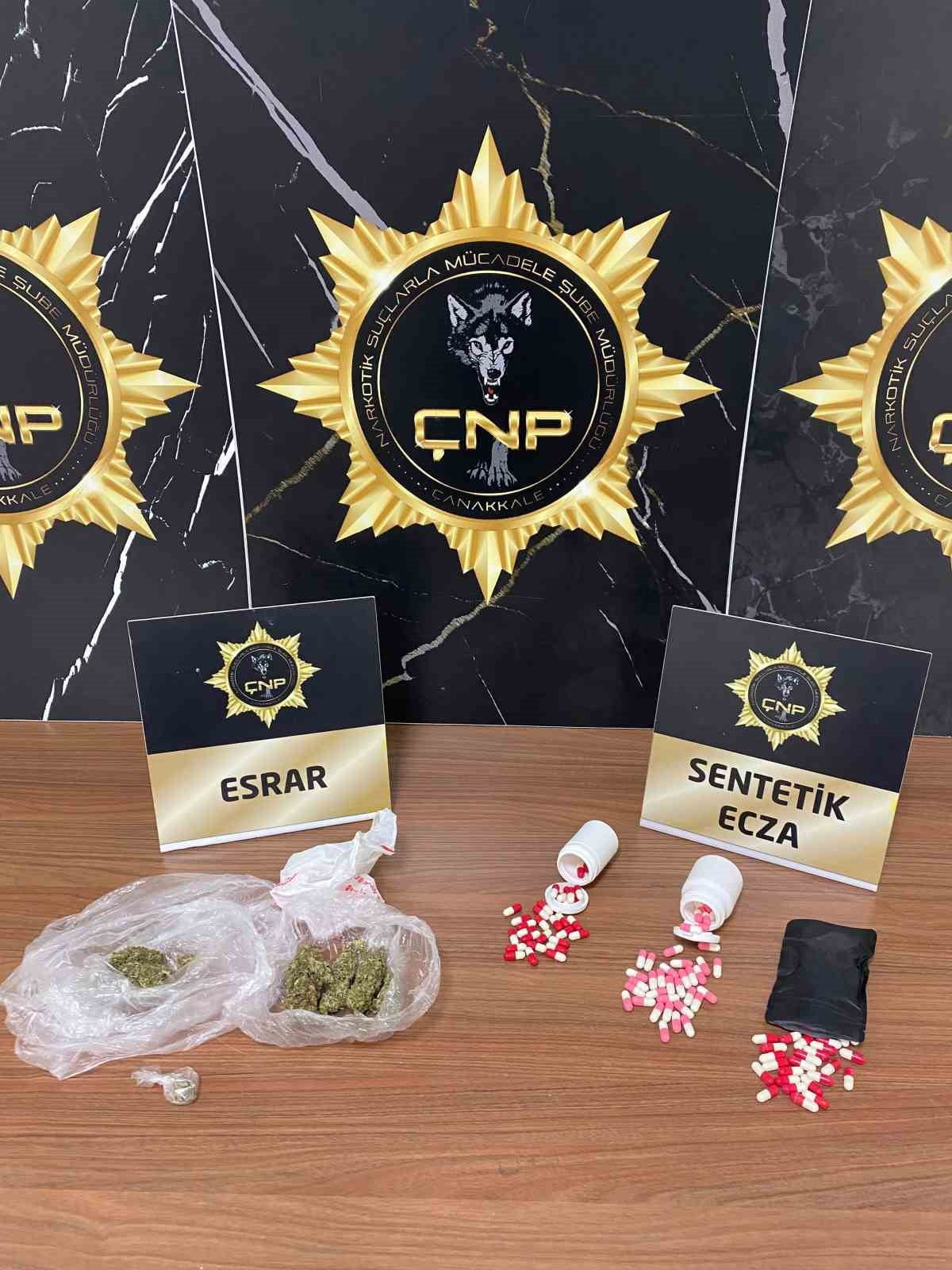 ÇANAKKALE’DE EMNİYET TARAFINDAN YAPILAN HUZUR UYGULAMALARINDA UYUŞTURUCU VEYA UYARICI MADDE İMAL...