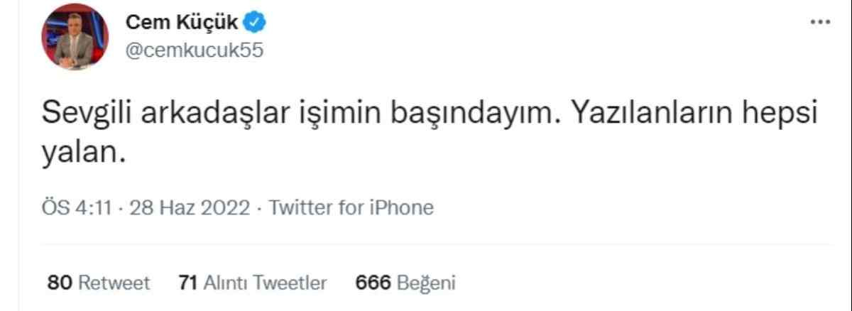 Cem Küçük istifa etti mi