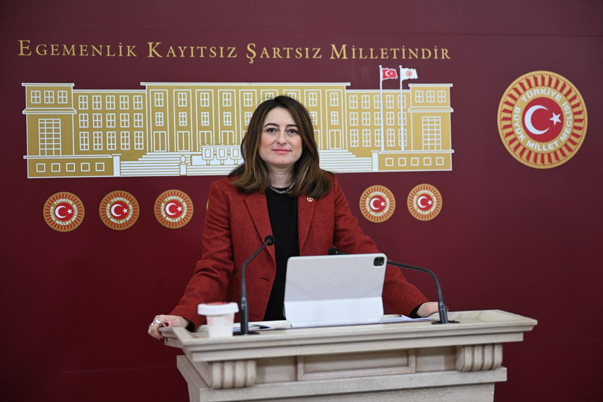 CHP Bartın Milletvekili Aysu Bankoğlu, Meclis'te düzenlediği basın toplantısında açıklamada...
