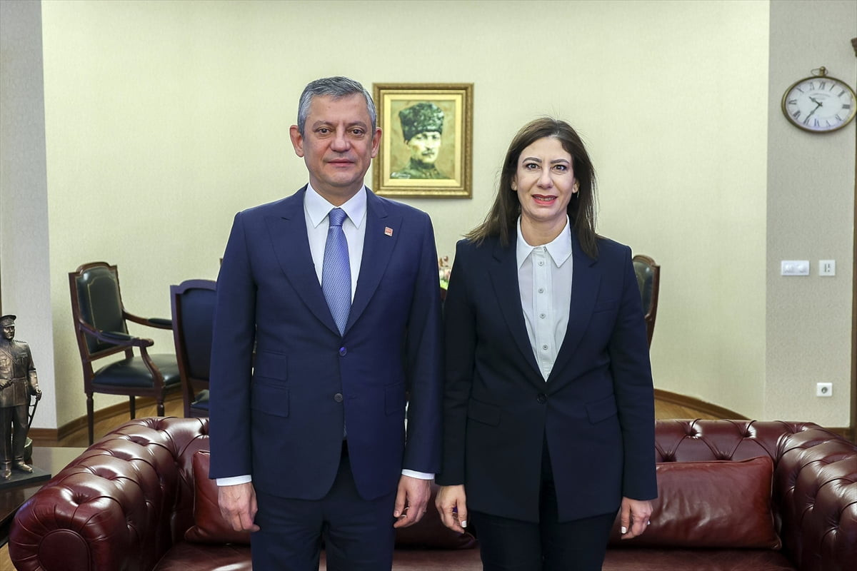 CHP Genel Başkanı Özgür Özel, Cumhuriyetçi Türk Partisi (CTP) Genel Başkanı Sıla Usar İncirli ile...