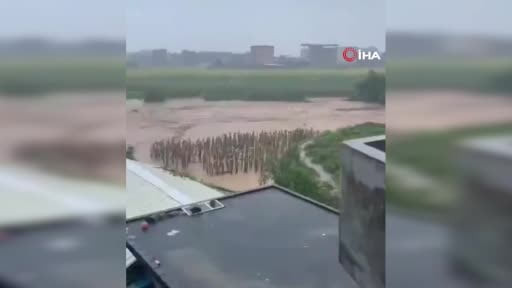 Çin’de etkili olan Maysak Tayfunu nedeniyle meydana gelen selde yılan yetiştirilen çiftliklerden...