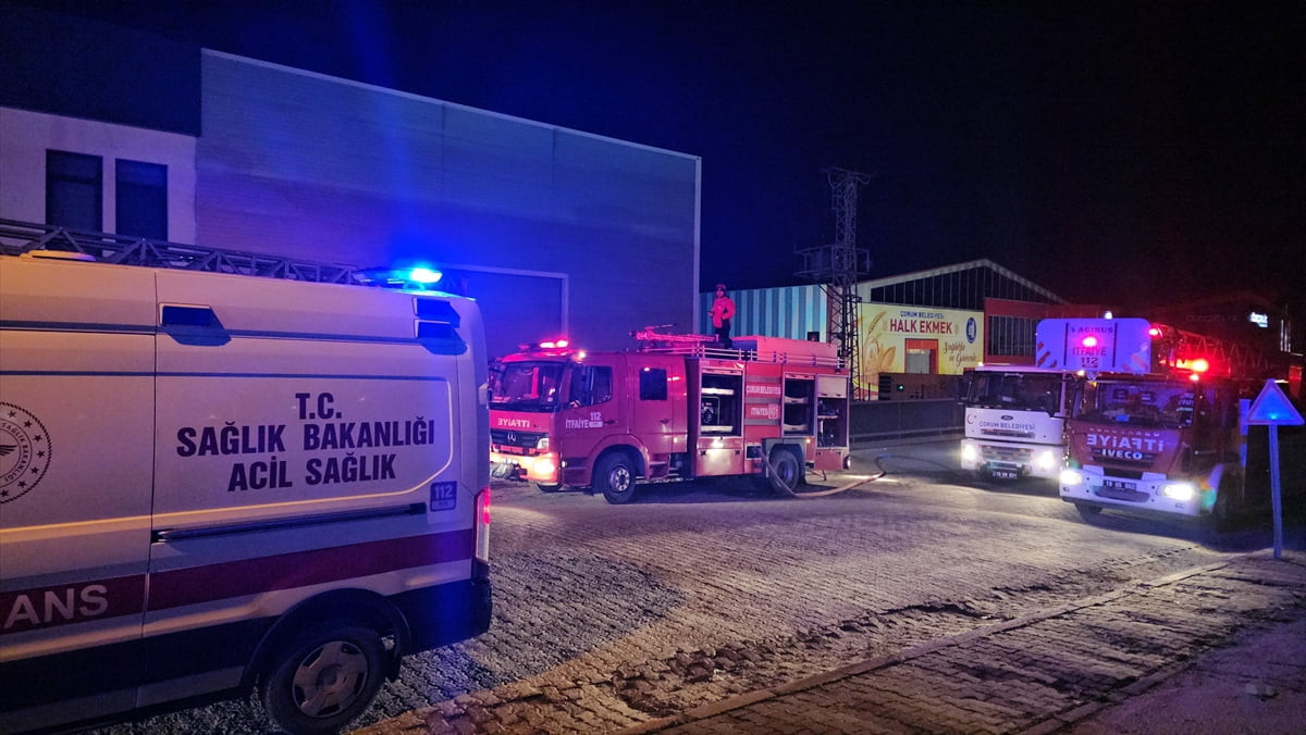 Çorum Organize Sanayi Bölgesi'ndeki (OSB) fabrikada çıkan yangın, itfaiye ekiplerince büyümeden...