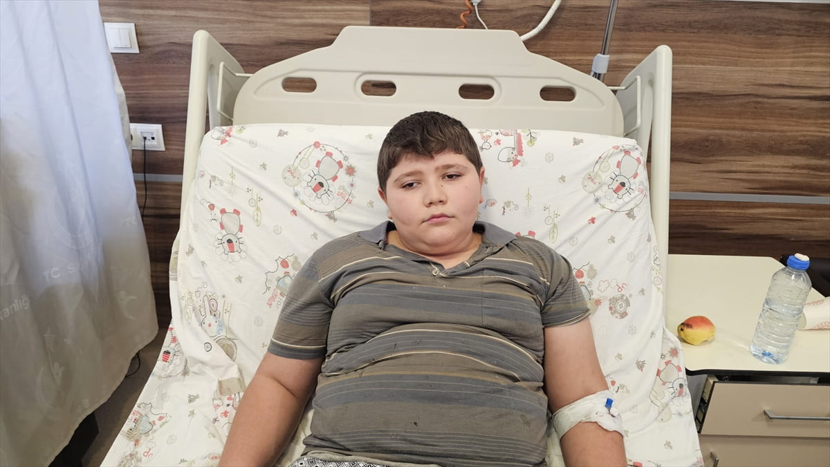 Çorum'un Bayat ilçesine bağlı Aşağı Yeşilçat köyünde köpeklerin saldırısına uğrayan 12 yaşındaki...