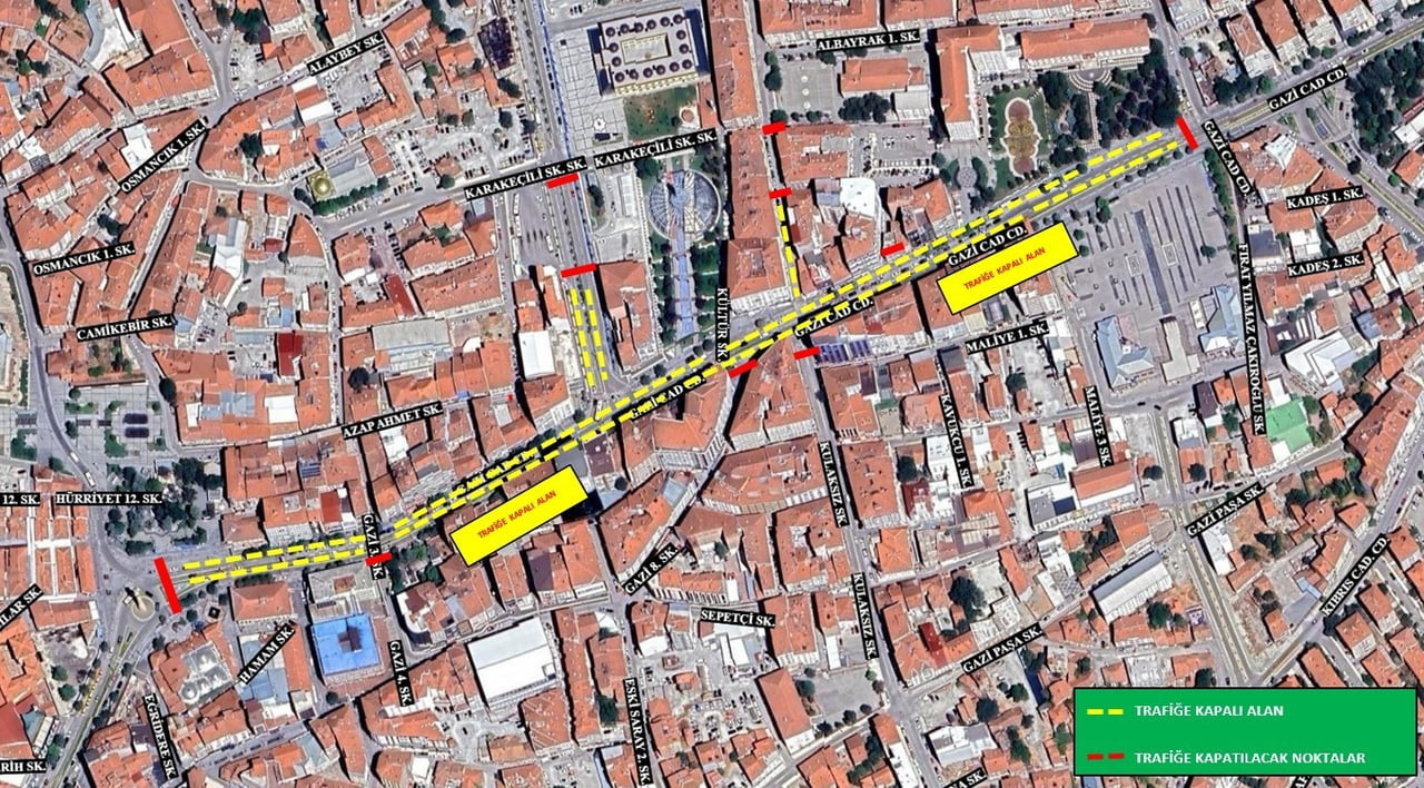 ÇORUM'UN EN İŞLEK MERKEZLERİNDEN BİRİ OLAN GAZİ CADDESİ'NDE GERÇEKLEŞTİRİLECEK KAPSAMLI ALTYAPI...