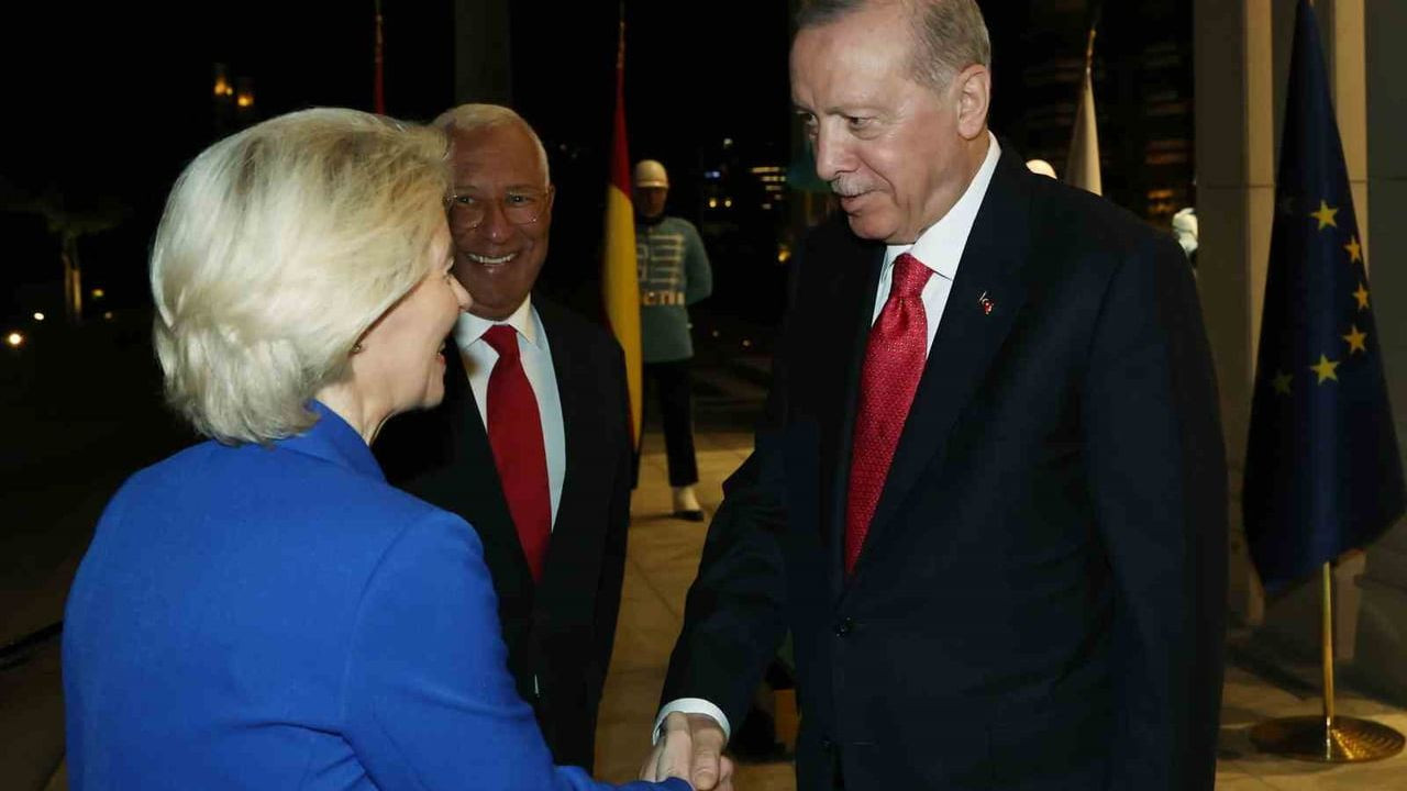 Cumhurbaşkanı Erdoğan, AB Komisyonu Başkanı Leyen ve AB Konseyi Başkanı Costa’yı kabul etti