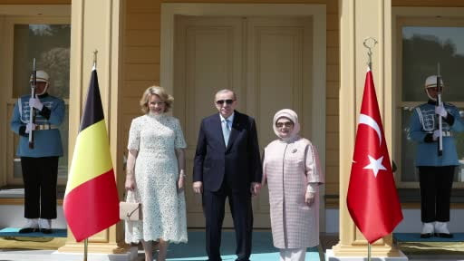 Cumhurbaşkanı Erdoğan, Belçika Kraliçesi Mathilde'yi kabul etti