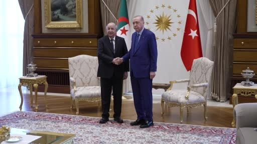 Cumhurbaşkanı Erdoğan, Cezayir Cumhurbaşkanı Abdülmecid Tebbun ile görüştü