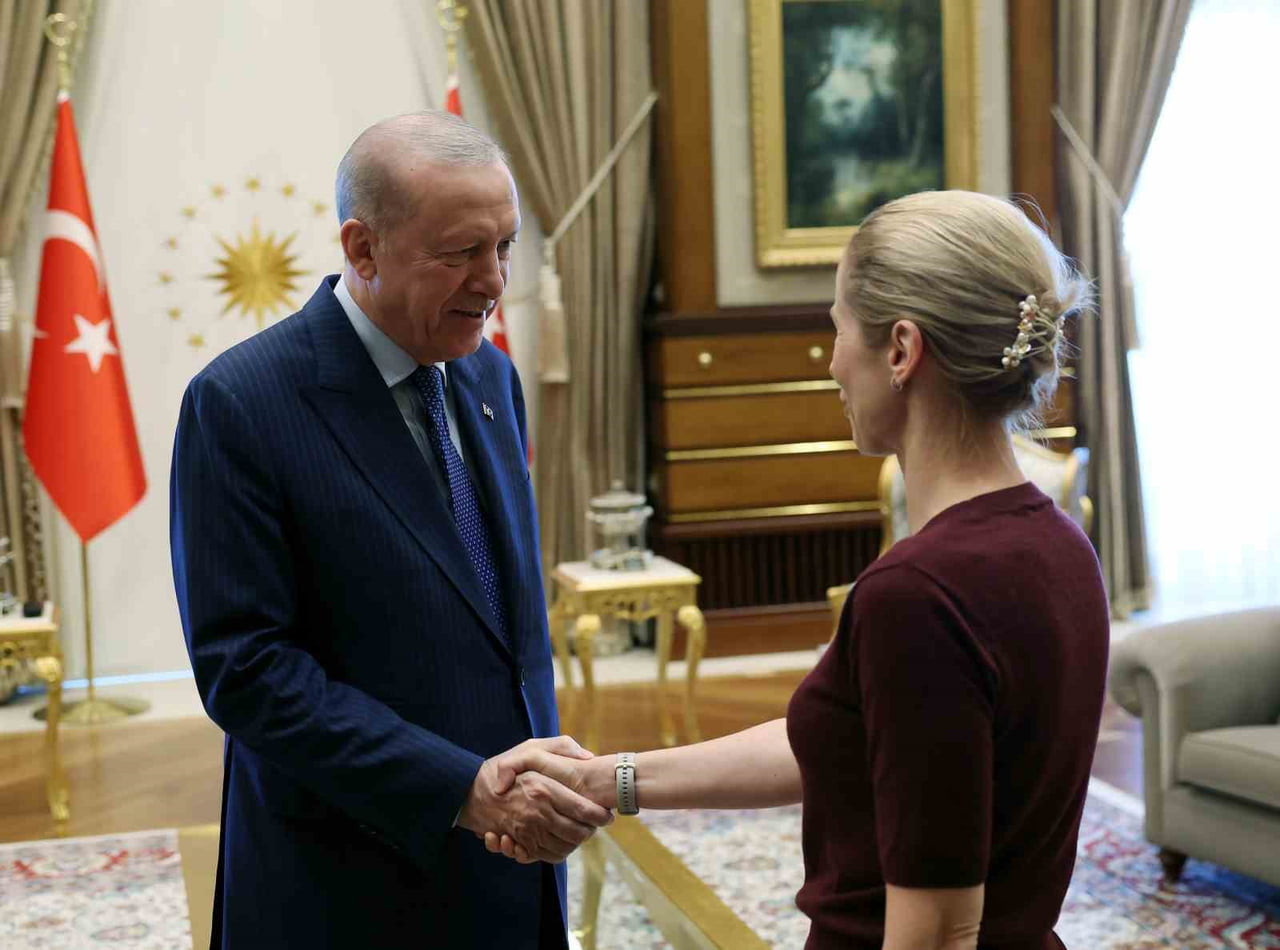 CUMHURBAŞKANI RECEP TAYYİP ERDOĞAN, AB KOMİSYONU BAŞKAN YARDIMCISI KAJA KALLAS'I CUMHURBAŞKANLIĞI...