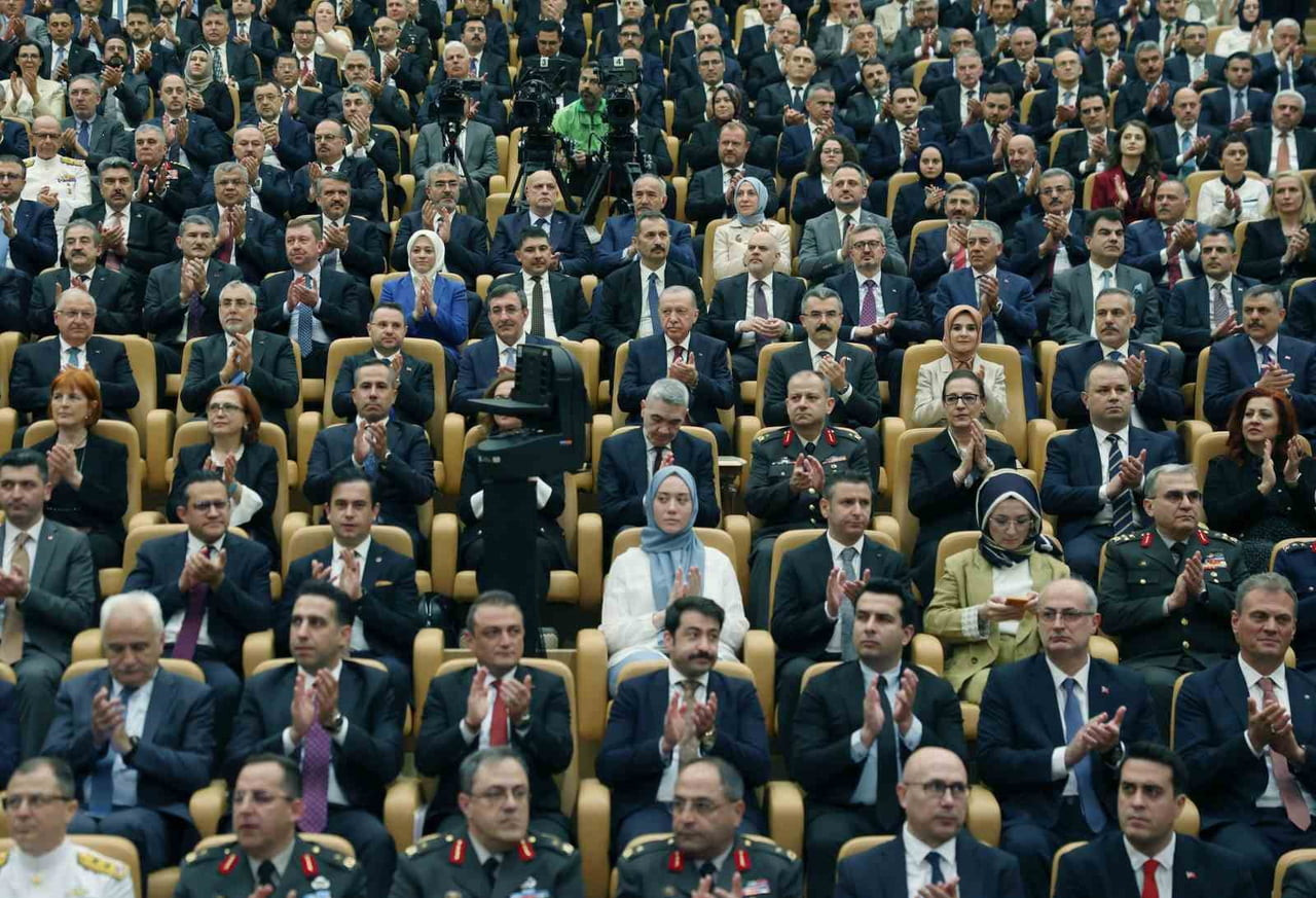 CUMHURBAŞKANI RECEP TAYYİP ERDOĞAN, CUMHURBAŞKANLIĞI KÜLLİYESİNDE DÜZENLENEN MİLLİ GÜVENLİK...