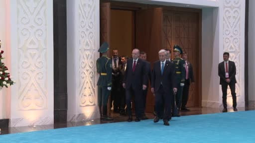 Cumhurbaşkanı Recep Tayyip Erdoğan, Kazakistan Cumhurbaşkanı Kasım Cömert Tokayev ile Astana...