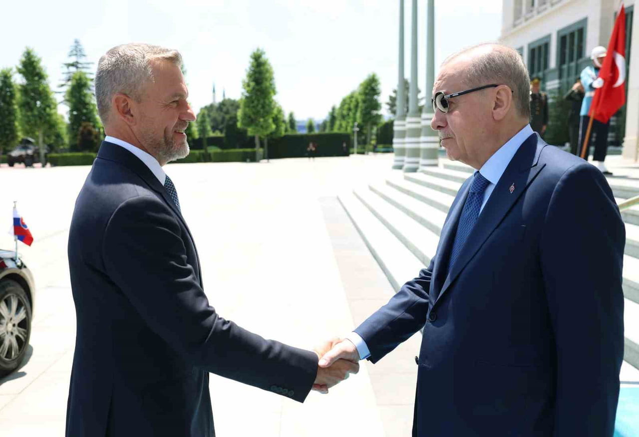 CUMHURBAŞKANI RECEP TAYYİP ERDOĞAN, SLOVAKYA CUMHURBAŞKANI PETER PELLEGRİNİ İLE BİR ARAYA...