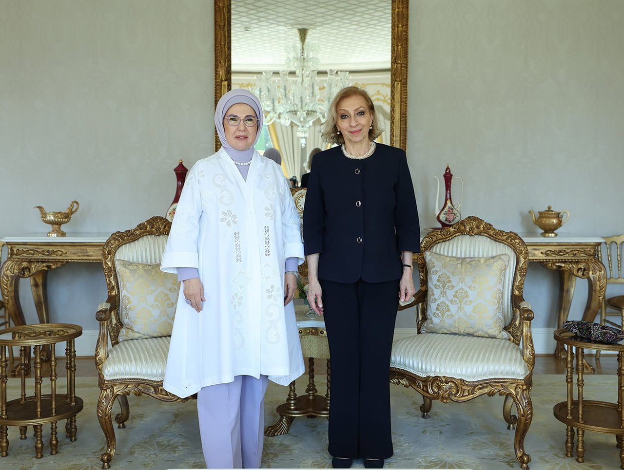 CUMHURBAŞKANI RECEP TAYYİP ERDOĞAN'IN EŞİ EMİNE ERDOĞAN, LÜBNAN BAŞBAKANI NAWAF SALAM'IN EŞİ SAHAR...
