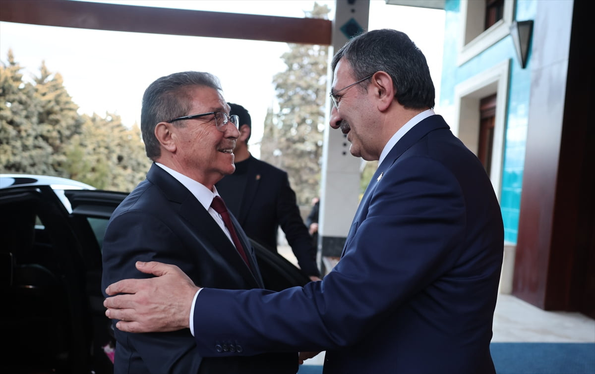 Cumhurbaşkanı Yardımcısı Cevdet Yılmaz, Kuzey Kıbrıs Türk Cumhuriyeti (KKTC) Başbakanı Ünal Üstel...