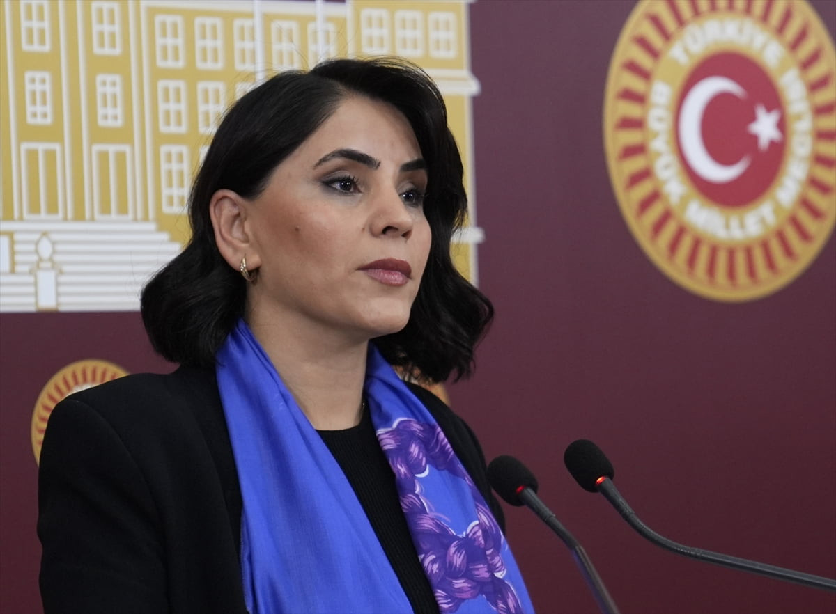 DEM Parti Şırnak Milletvekili Nevroz Uysal Aslan, Meclis'te basın toplantısı düzenledi.