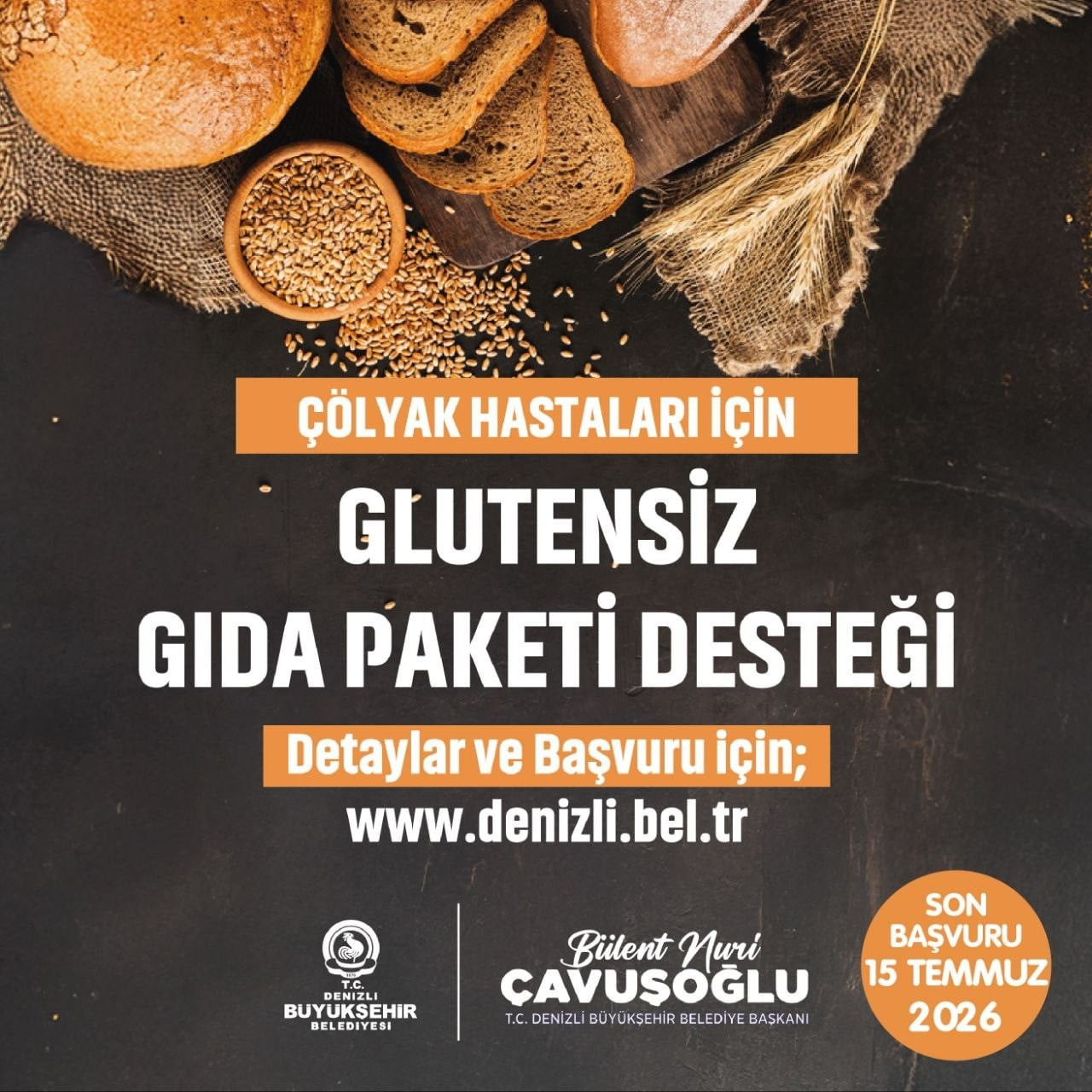 DENİZLİ BÜYÜKŞEHİR BELEDİYE BAŞKANI BÜLENT NURİ ÇAVUŞOĞLU, ÇÖLYAK HASTALARINA GLÜTENSİZ GIDA...