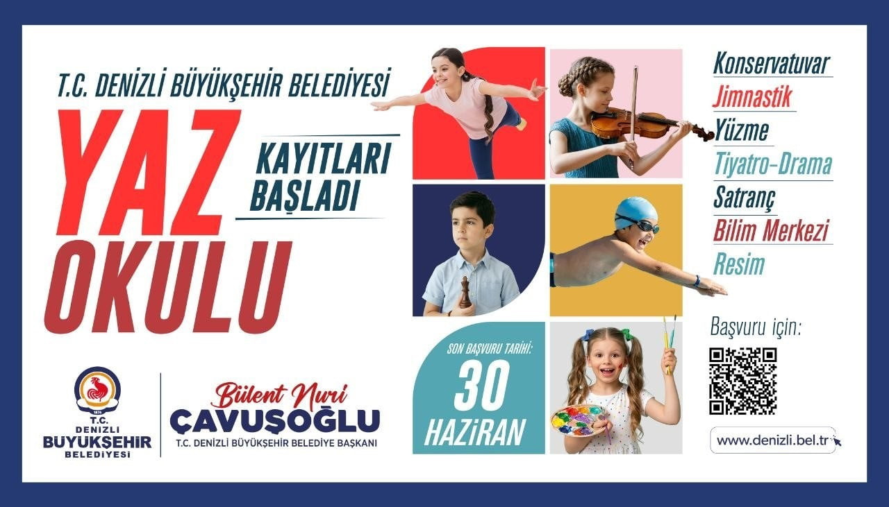 DENİZLİ BÜYÜKŞEHİR BELEDİYESİ’NİN HER YIL YOĞUN İLGİ GÖREN YAZ OKULU İÇİN KAYIT DÖNEMİ BAŞLADI....