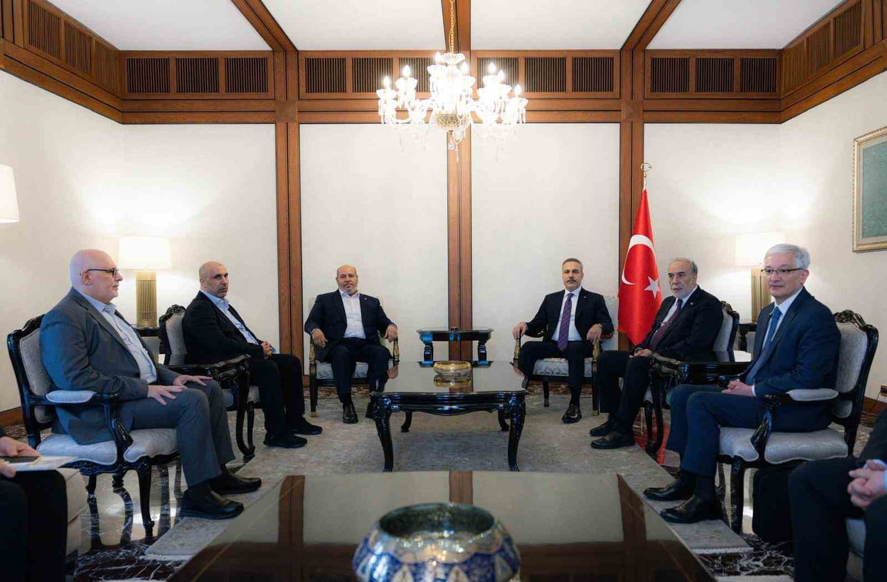DIŞİŞLERİ BAKANI HAKAN FİDAN, HAMAS SİYASİ BÜRO ÜYESİ HALİL HAYYE BAŞKANLIĞINDAKİ HAMAS HEYETİ İLE...