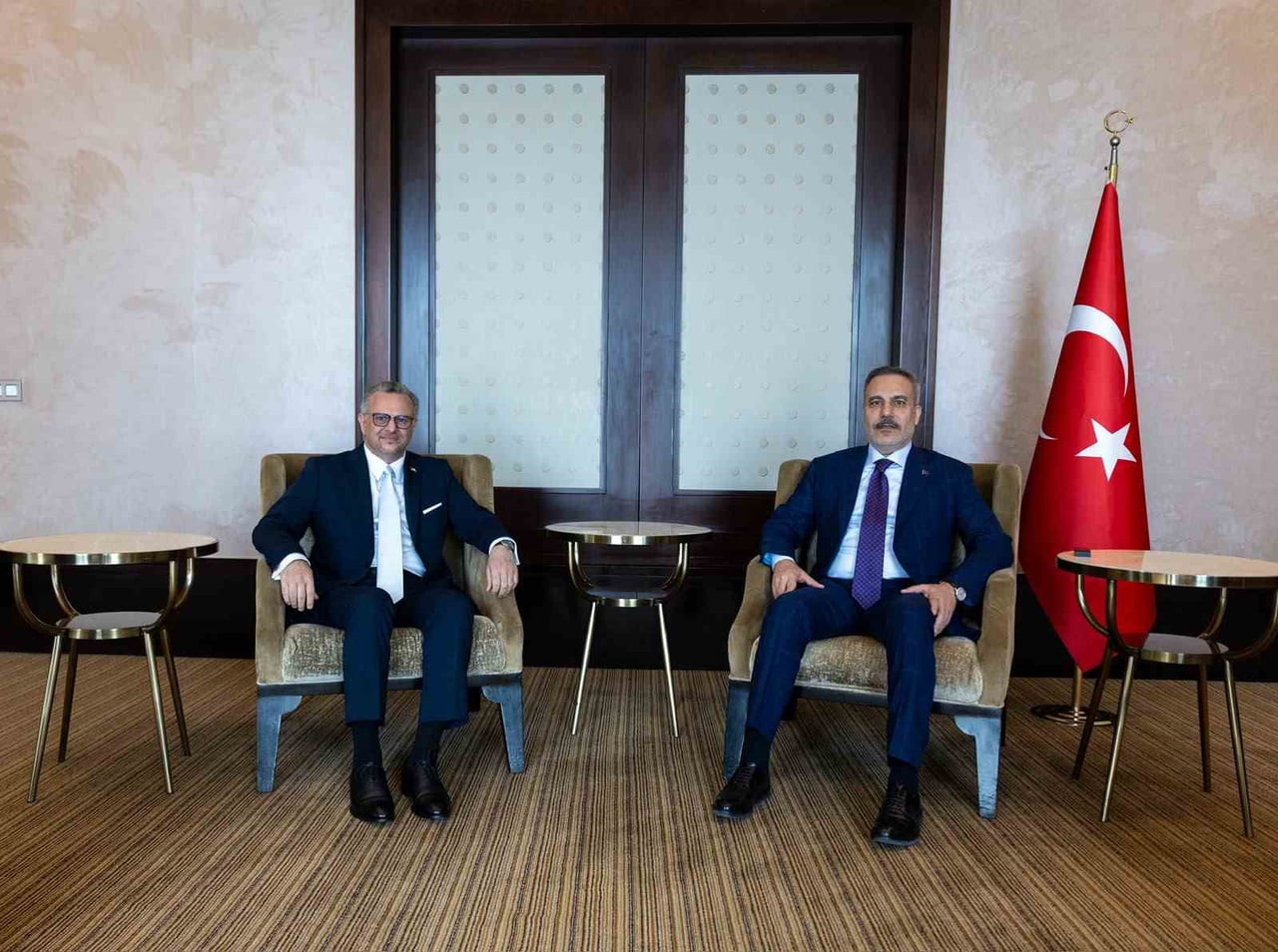 DIŞİŞLERİ BAKANI HAKAN FİDAN, MASSAD BOULOS İLE BİR ARAYA GELDİ.