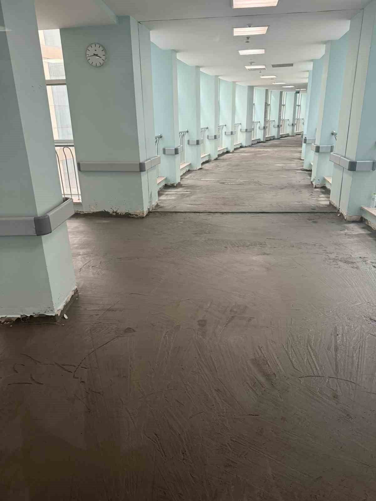 DÜZCE ATATÜRK DEVLET HASTANESİ ZEMİN KAT KLİNİKLER BÖLÜMÜNDE BAŞLATILAN YENİLEME ÇALIŞMALARIYLA...