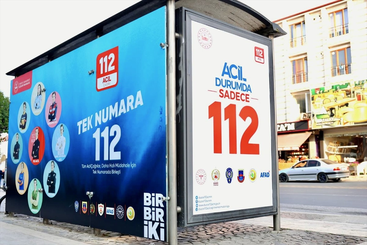 Düzce'de vatandaşların 112 Acil Çağrı Merkezinin hizmetleri ve doğru kullanımıyla ilgili...