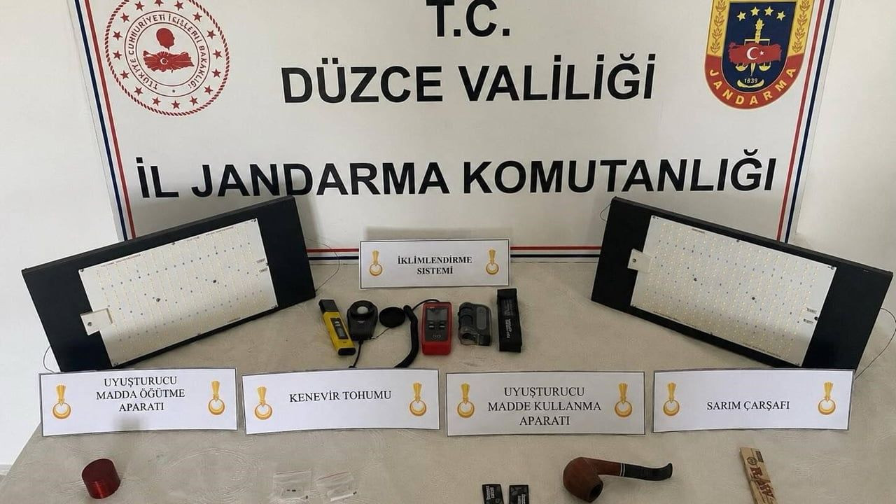 Düzce'de jandarma uyuşturucu operasyonu gerçekleştirdi
