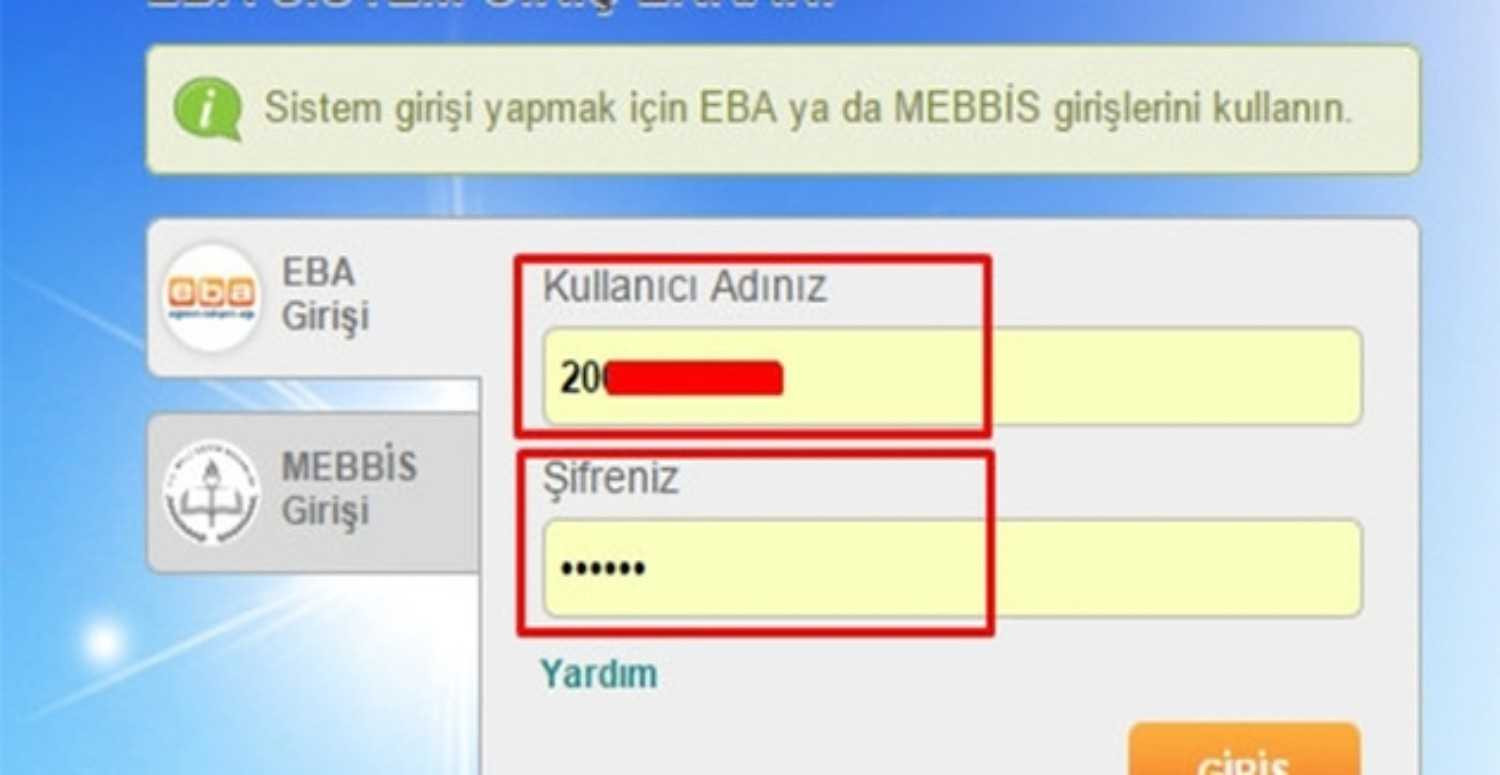 EBA öğretmen şifresi alma