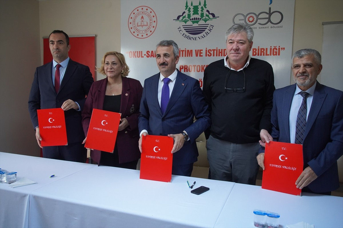 Edirne Milli Eğitim Müdürlüğü ile Edirne Organize Sanayi Bölgesi (OSB) arasında meslek lisesi...