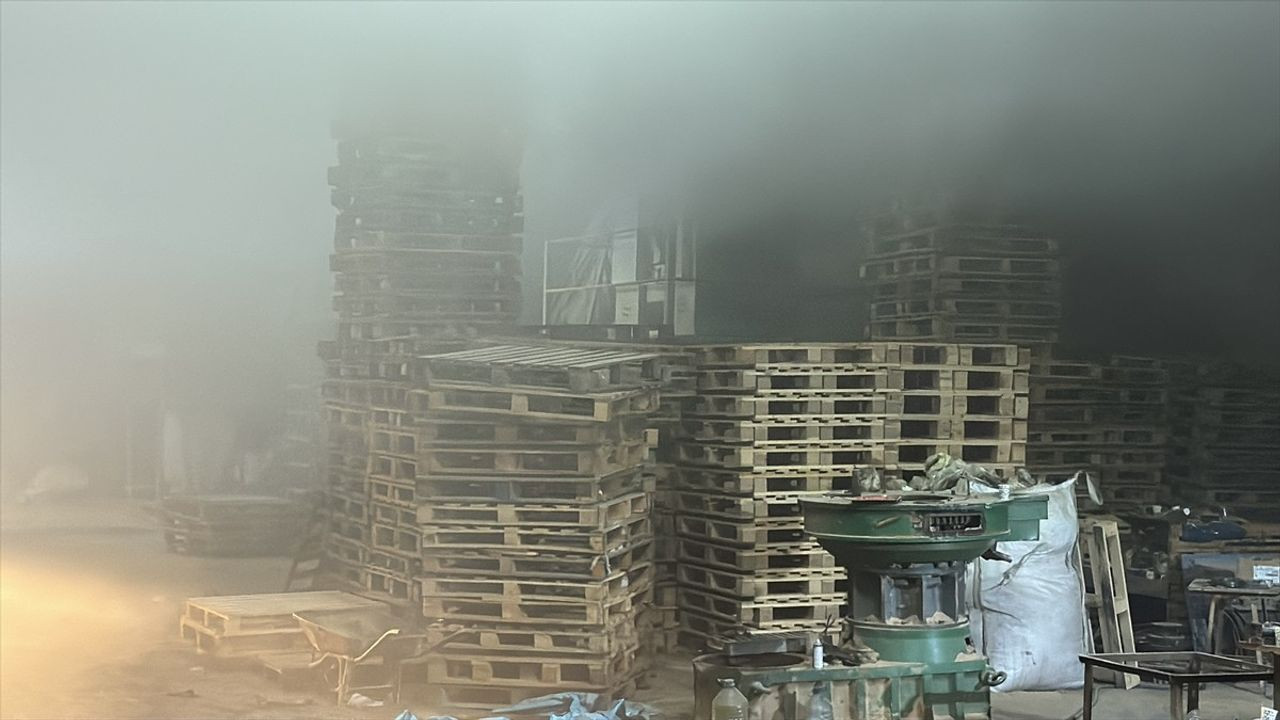 Edirne'de Palet Fabrikasında Yangın Kontrol Altına Alındı