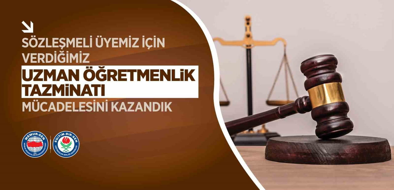 EĞİTİM-BİR-SEN, UZMAN ÖĞRETMENLİK SERTİFİKASI BULUNAN SÖZLEŞMELİ STATÜDE ÇALIŞAN BİR ÜYESİNE...