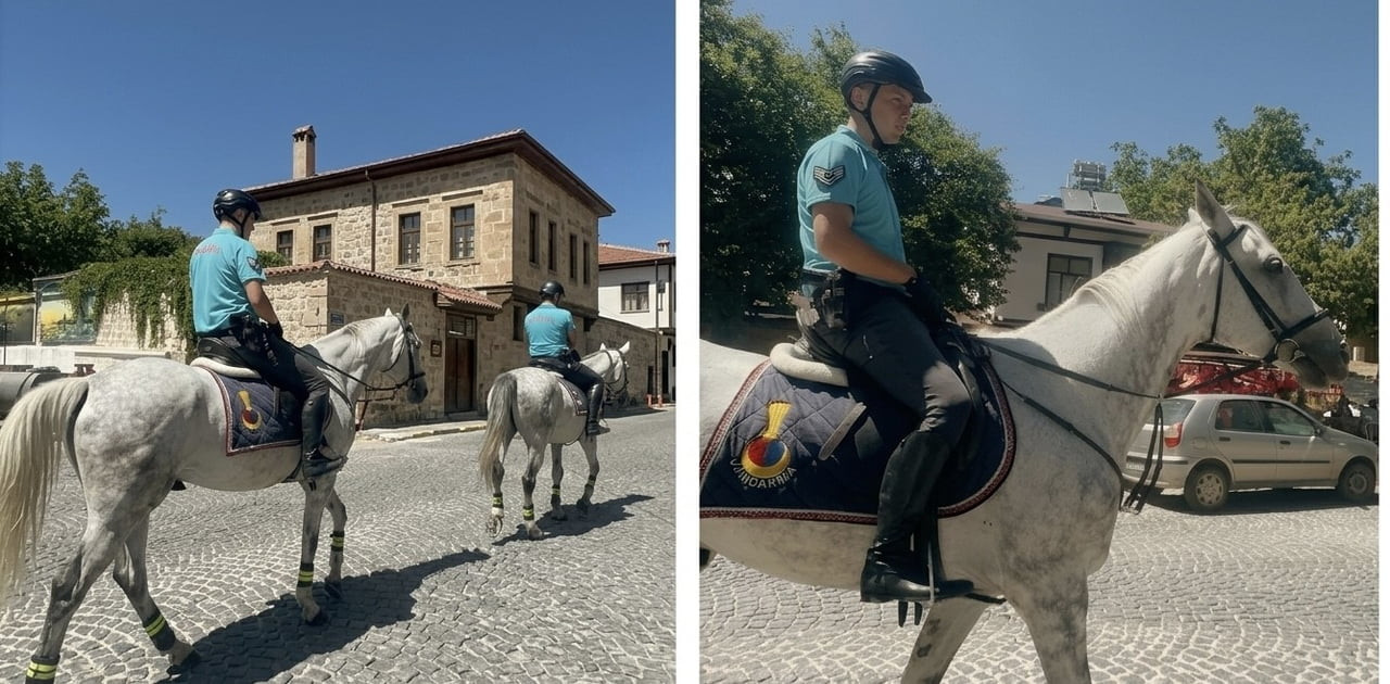 ELAZIĞ İL JANDARMA KOMUTANLIĞINA BAĞLI ATLI JANDARMA TİMİ, TARİHİ HARPUT MAHALLESİ'NDE ÖNLEYİCİ...