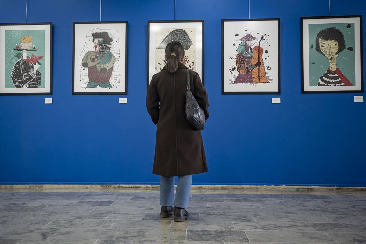 Erzurum'da illüstratör Özlem Yılmaz'ın 2016-2023 döneminde hazırladığı 30 eserden oluşan...