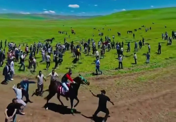 ERZURUM’UN TEKMAN İLÇESİNDE DÜZENLENEN AT YARIŞLARINDA BİR ATA YÖNELİK UYGUNSUZ MÜDAHALEDE...