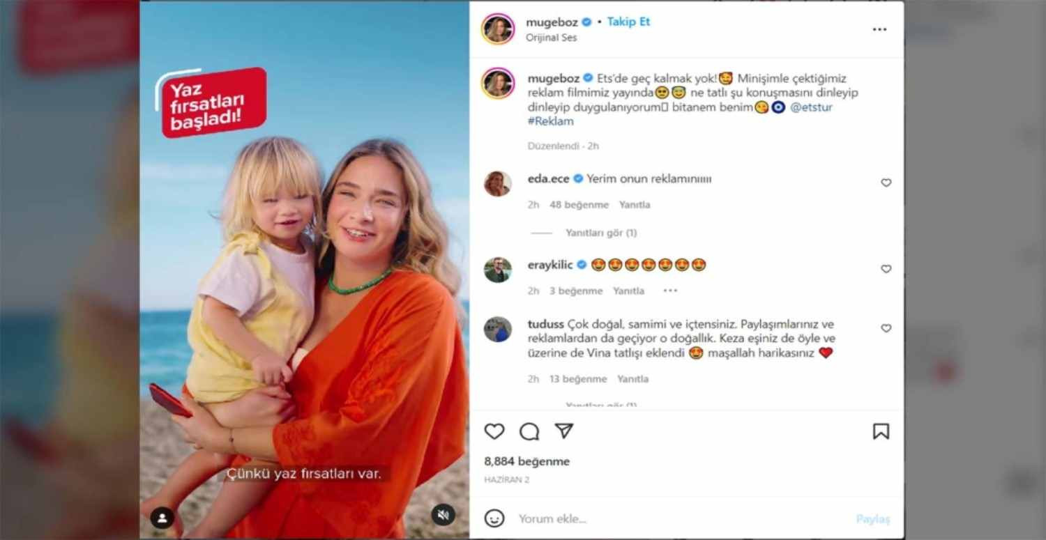 ETS tur reklam yüzü